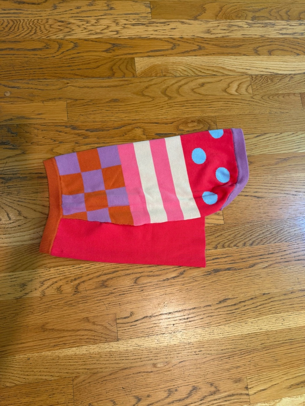 Title: Gorman Wool Blend Dog Sweater — Colorblock Checkerboard, Size L, NWOT